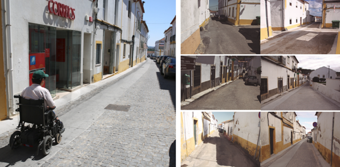 Viana do Alentejo - IFotografias de ruas com corredor acessível