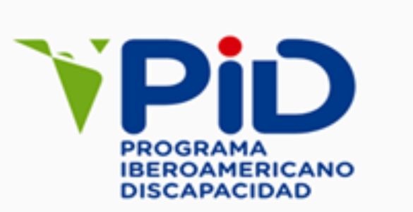 Retângulo verde no canto superior esquerdo, ao centro as letras PID em azul. Em baixo Programa Iberoamericano Discapacidad